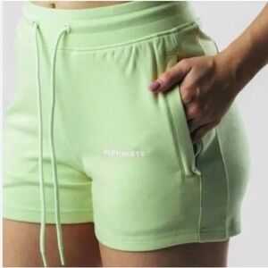 Alphalete Core Women Shorts Light Green Size XS